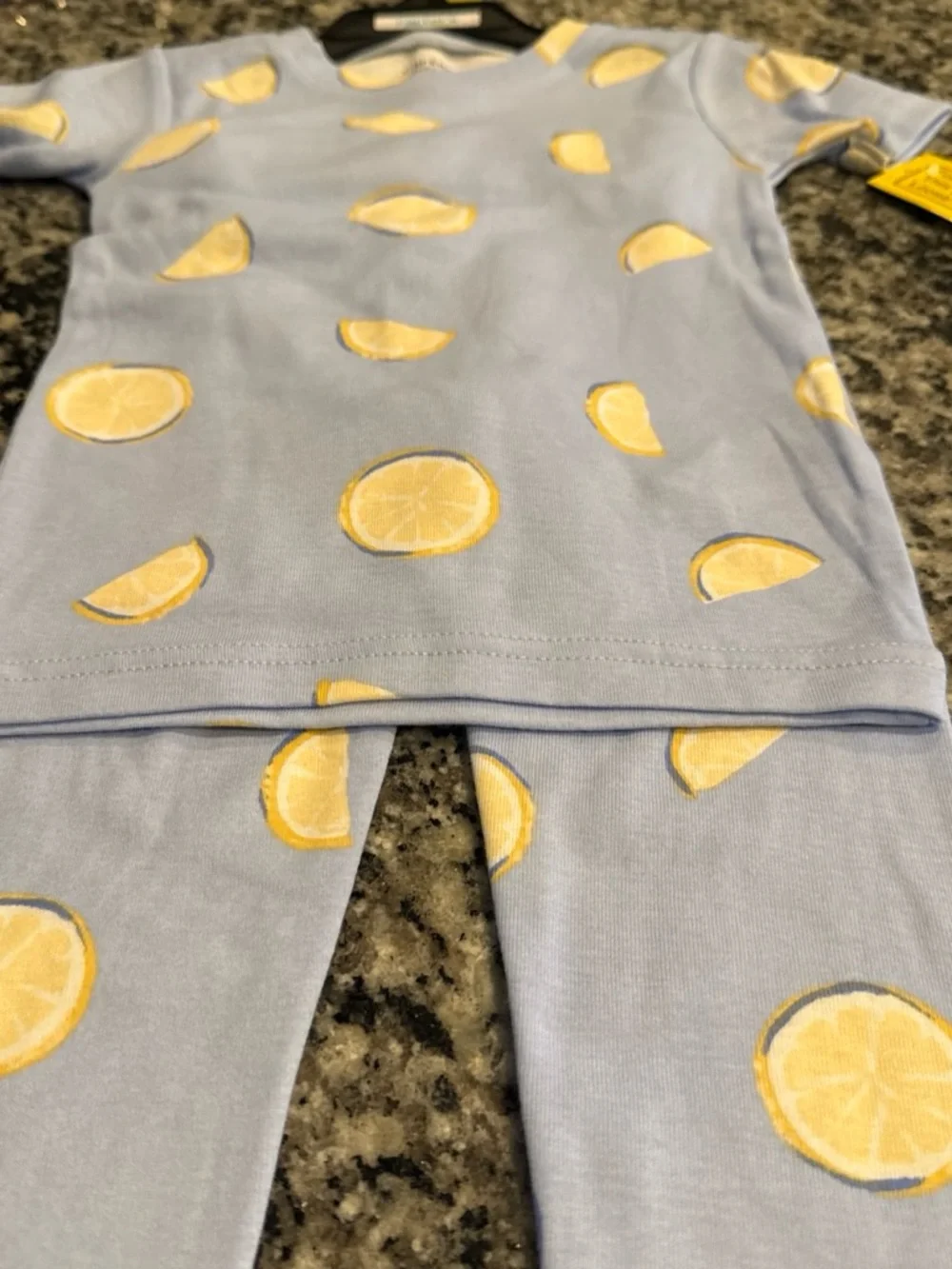 Carter's Light Blue Short Sleeve Tee with Yellow Lemon Print